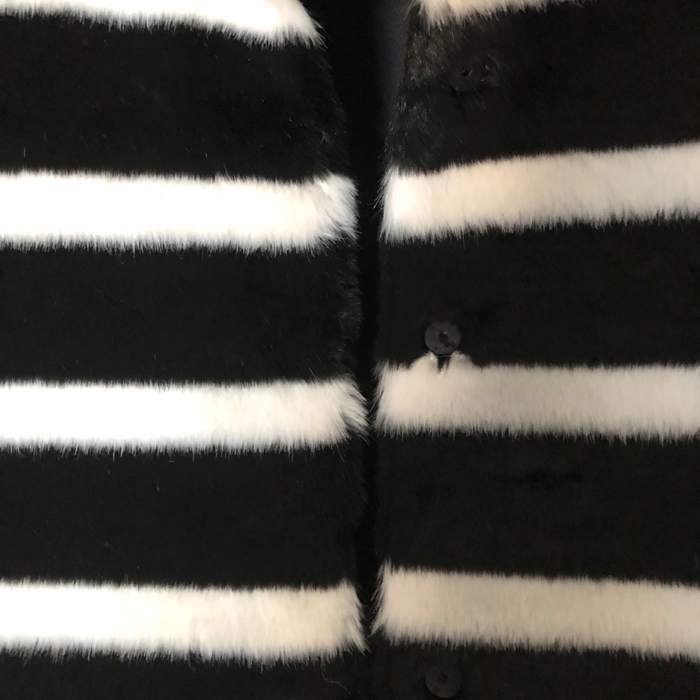 NWOT 🍁 Striped Faux-Fur Vest - Picture 9 of 9